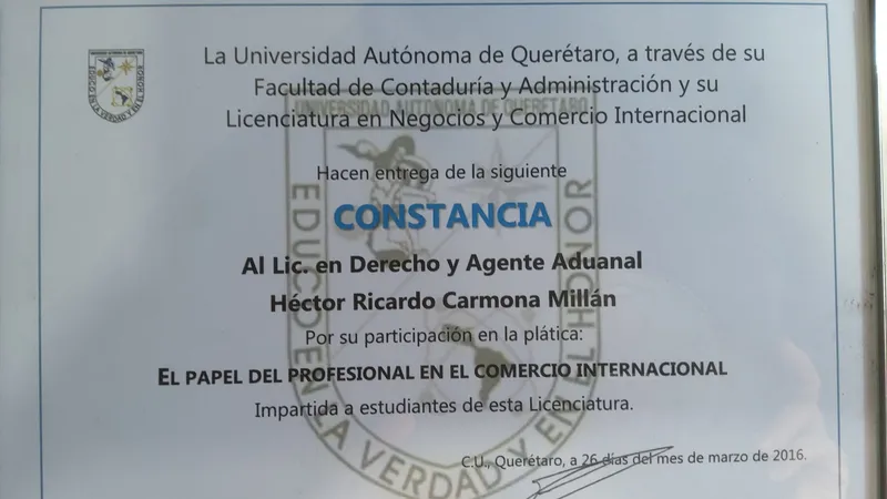 Constancia 2016
